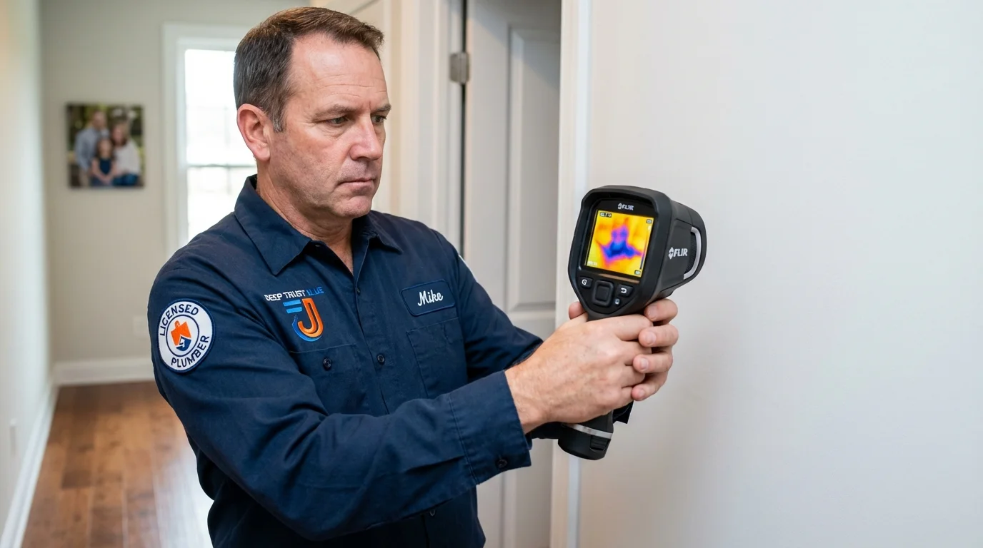 Thermal imaging leak detection by Johns Plumbing LLC in Summerdale